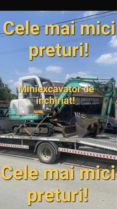 Miniexcavator/Buldoexcavator de închiriat