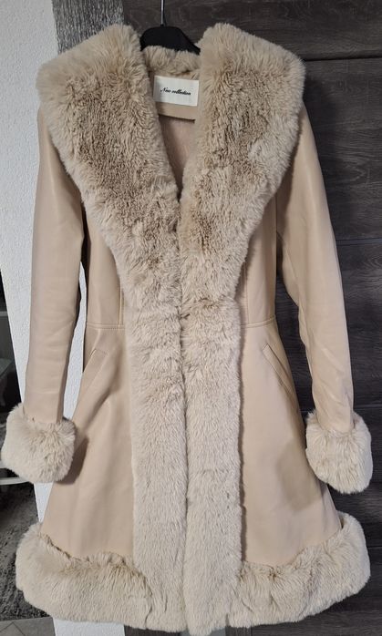 Дамско кожено палто