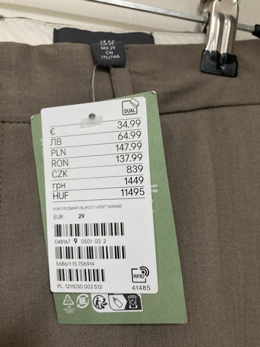 Pantaloni costum H&M chino noi