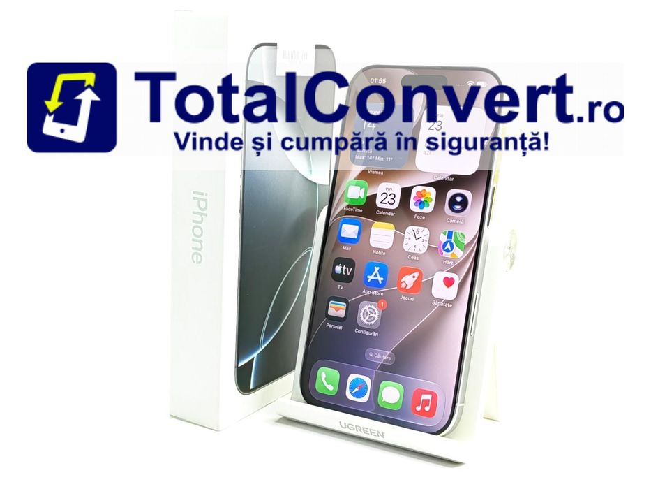 Apple iPhone 16 Pro 256GB White Titanium, Garantie 24 luni | #R96969