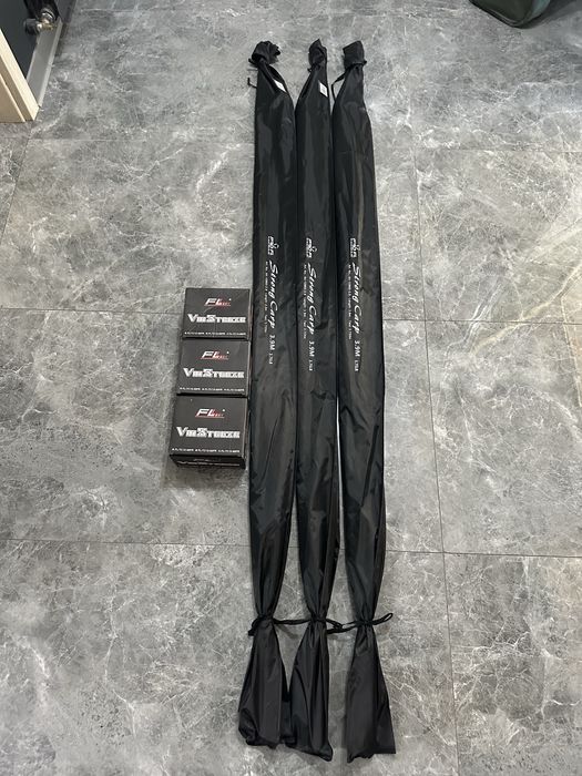 SET CRAP 3 Lansete FL Strong 3.75 LBS 3.90 2 Segmente + 3 Mulinete  FL V10STEEZE