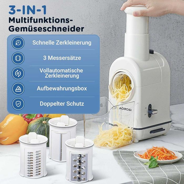 Електрическо ренде Aobosi Electric Vegetable Cutter,Гаранция