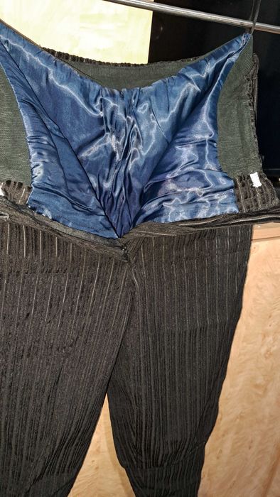 Costum gros Sacou/jacheta de raiat negru cu dungi+ pantaloni