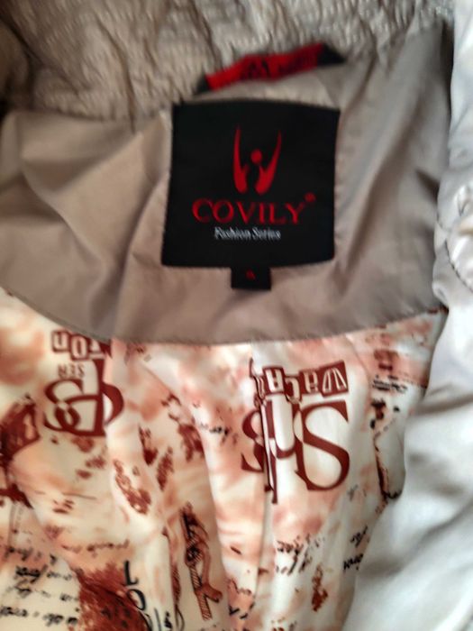 Дамско зимно яке с яка от естествена кожа