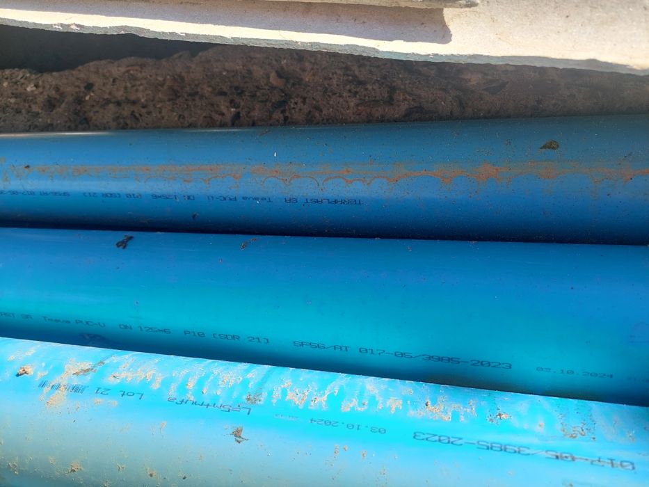 Teava fantana forata pvc 125 x 6m