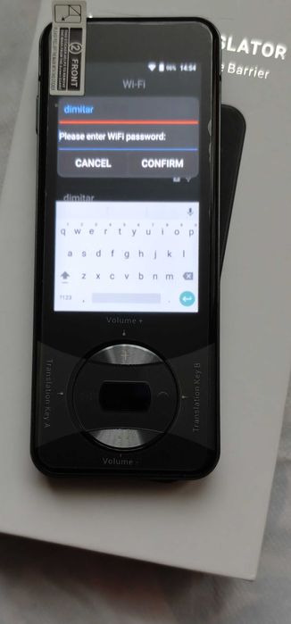 преводач AI W10, 137+ езика, 11 офлайн, 3'' сензорен екран