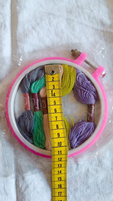 Пяльцы с нитками мулине