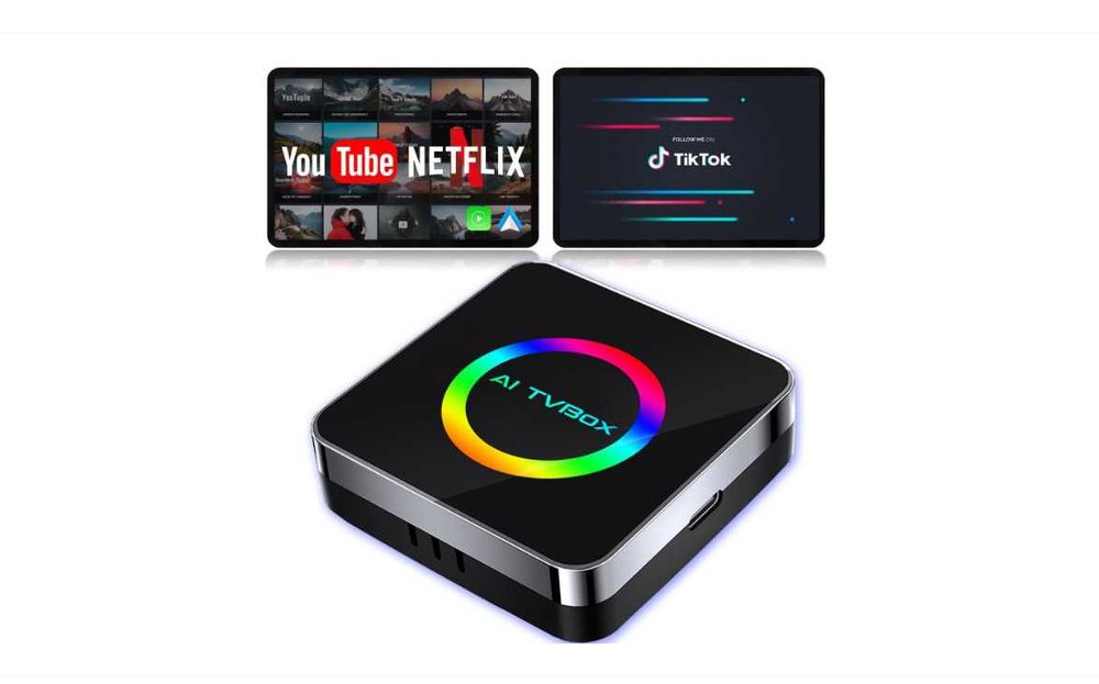 Безжичен CarPlay & Android Auto AI Box Farrot Android 13, 4G, 2GB RAM, 16GB ROM, WiFi 5G