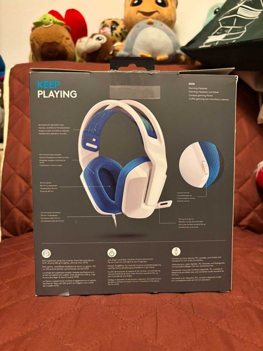 Casti Logitech G335 gaming + suport