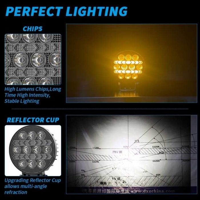 Диоден халоген LED с бяла светлина и жълт габарит 12/24V T776