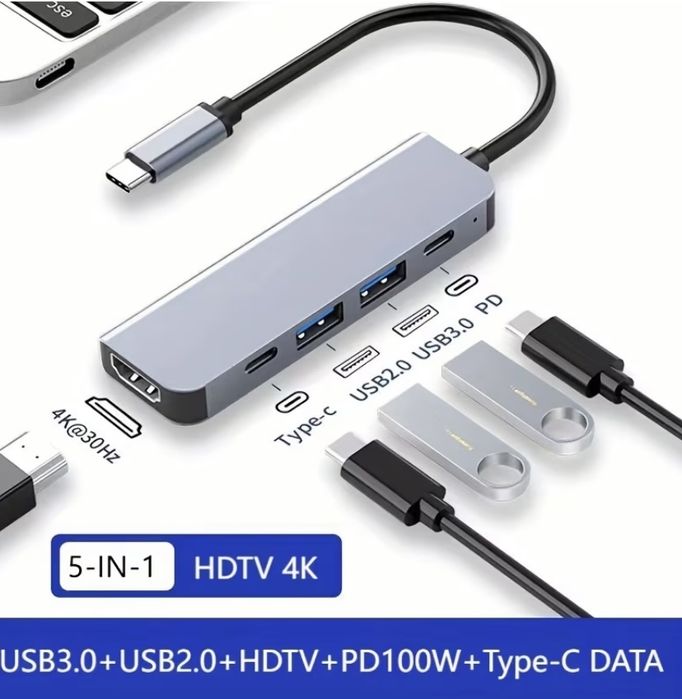 USB-C Hub 5-в-1