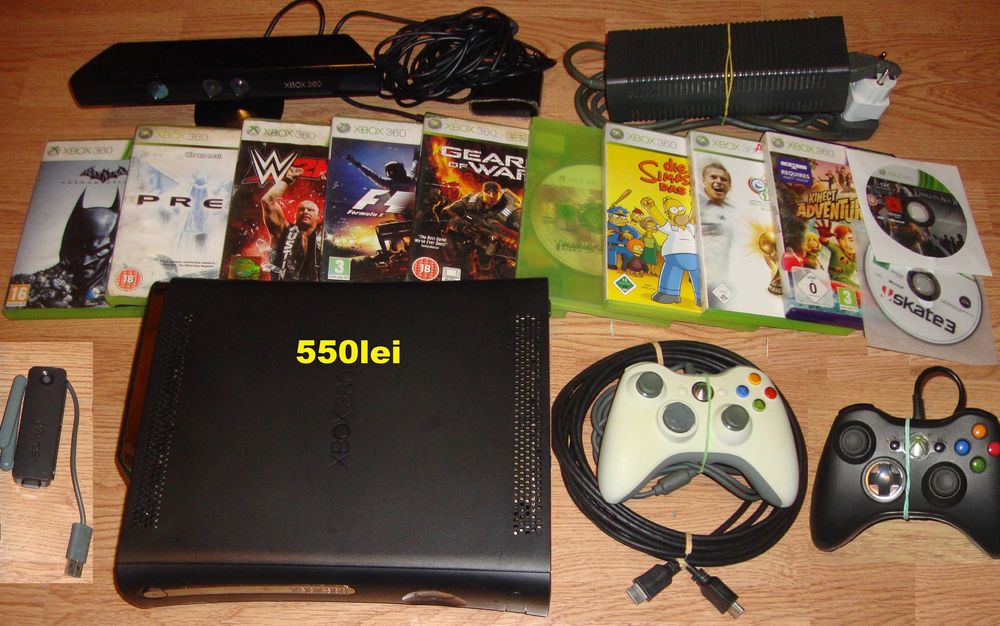 XBox 360 + Kinect si 11 Jocuri