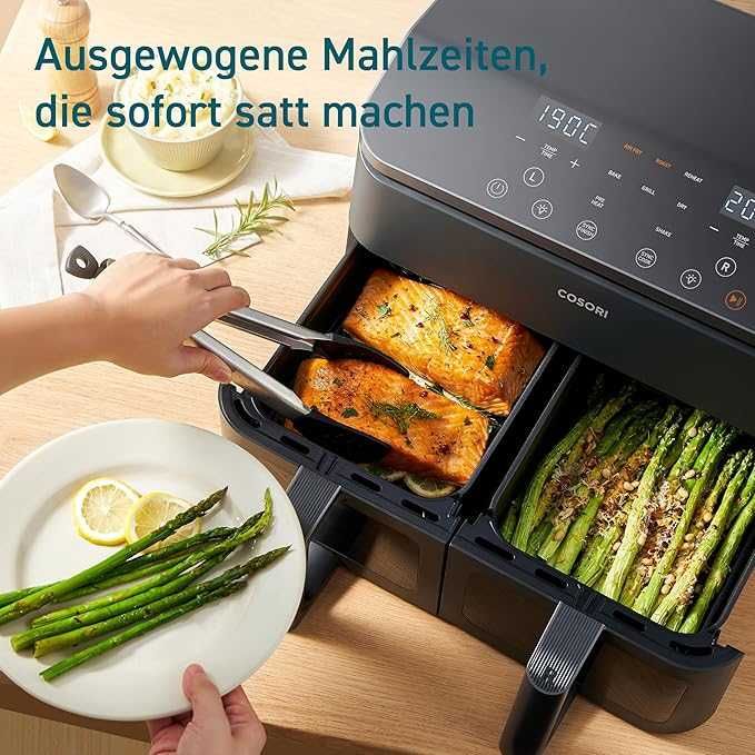 Двузонов фритюрник с горещ въздух Cosori Dual Basket 8.5L (CAF-R901)