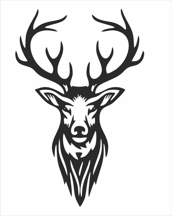 Sticker auto cerb si peisaj montan marca oracal sau alte modele