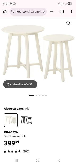 Set 2 mese cafea Ikea