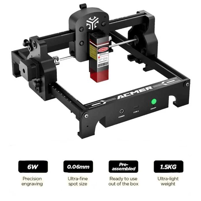 Лазер за гравиране S1 6W CNC | Laser Engraver | LightBurn | 10 000 мм/мин