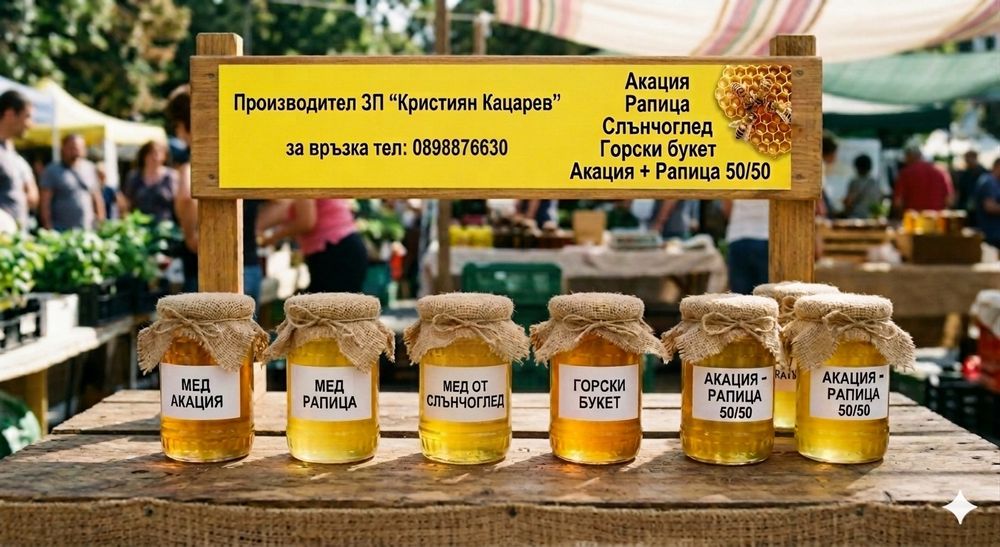 Великолепен, НАТУРАЛЕН Мед от Производител.