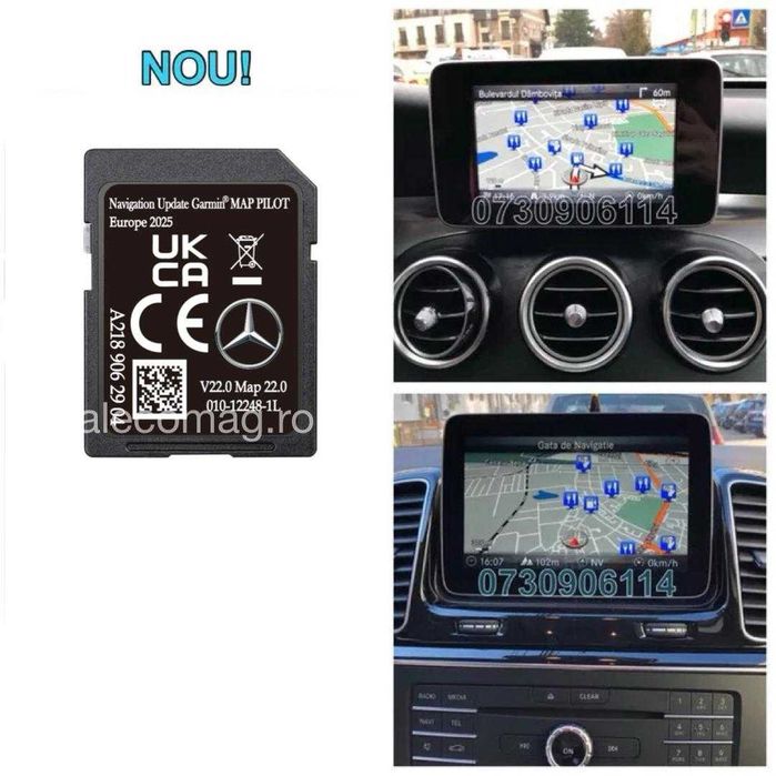 Card Mercedes Garmin A B C CLA CLS  GL GLC GLE Harta Navigatie 2025/2026 V22.0