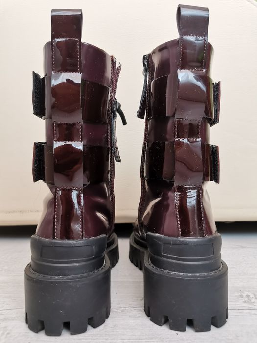 GHETE / TRAPPERS piele naturală lacuită EVA MINGE