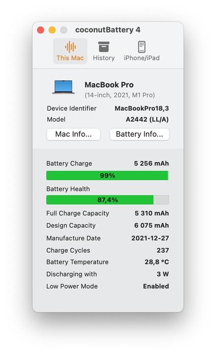MacBook Pro 14" 2021 M1 Pro 16GB / 1TB
