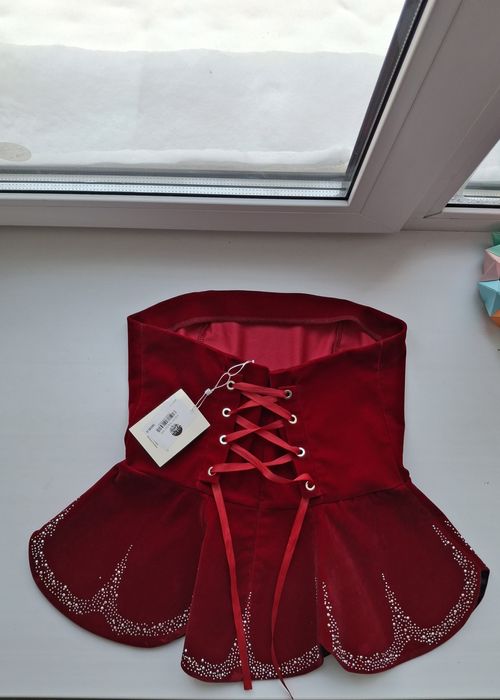 Корсет бархат со стразами