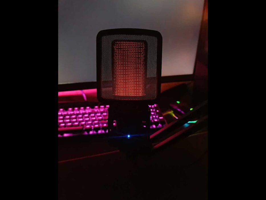 USB RGB микрофон для стрима и записи | кронштейн в комплекте