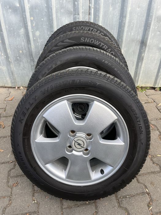 Jante aliaj 4x100mm, anvelope iarna 185/65 R15 Opel Astra Corsa Meriva