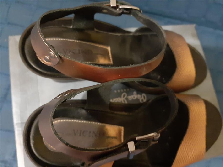 Sandale/ platforme VICINO, din piele, marimea 38 TRANSPORT GRATUIT