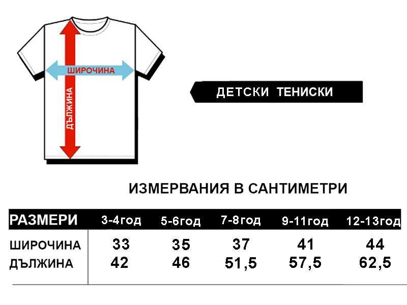 Детски фен тениски на ЦСКА с номер и име по избор