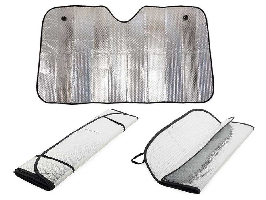 Слънцезащитен сенник за предно стъкло на кола, с вендузи и ластици