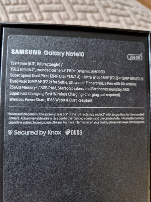 Продавам Samsung Note 10 в перфектно състояние