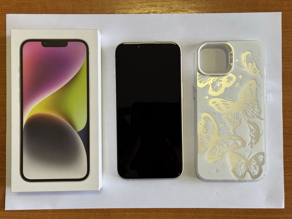Apple iPhone 14 128GB Starlight - Нов .