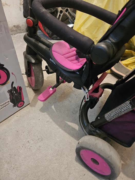 Сгъваема триколка 6-в-1 на smarTrike STR3, розов цвят
