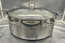Cratita inox 20L fund triplu + capac metalic etans
