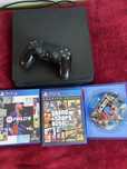 play station 4 slim cu jocuri si un controler