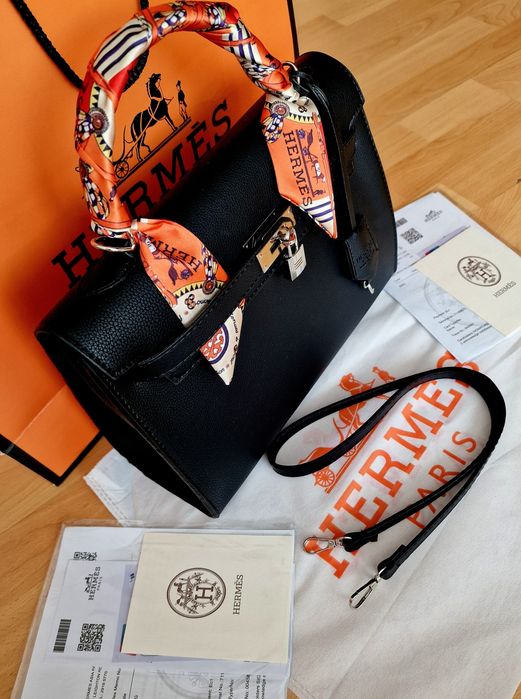 Geanta Hermes Kelly,35cm L,curea detasabila umăr, saculet, etichetă