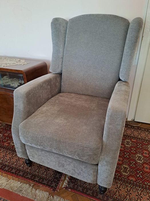 Fotoliu rabatabil,de relaxare,din material textil, Mömax