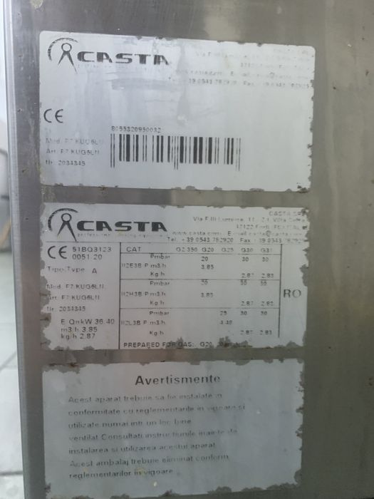 Aragaz profesional Metro