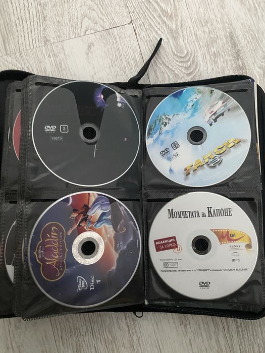 ДВД дискове в калъфи, без външни кутии