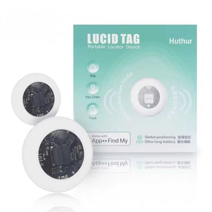 Lucid Tag – GPS тракер, съвместим с Apple Find My за вещи, ключ и др.