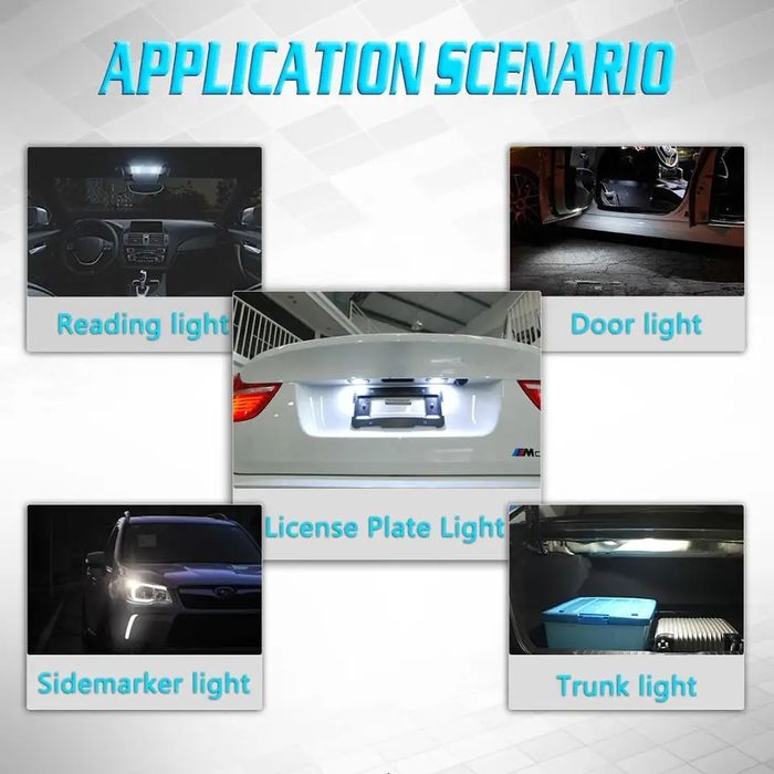 Set bec cu led T10 6000K