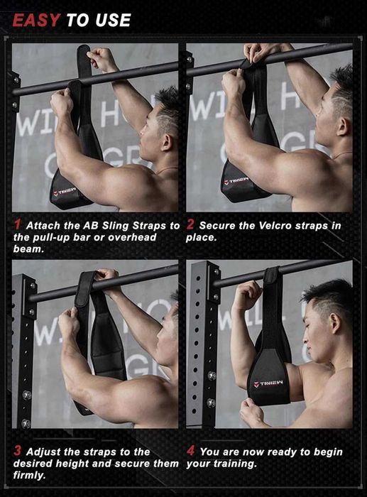 Accesorii fitness - set 2 curele pentru abdomene - ab straps