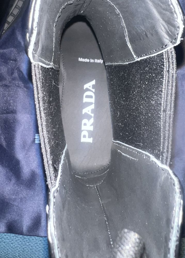 PRADA Logo leather ankle boots. НОВИ и 100%ОРИГИНАЛНИ