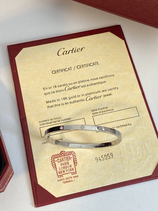 Brățară Cartier LOVE 17 White Gold 750 Diamond