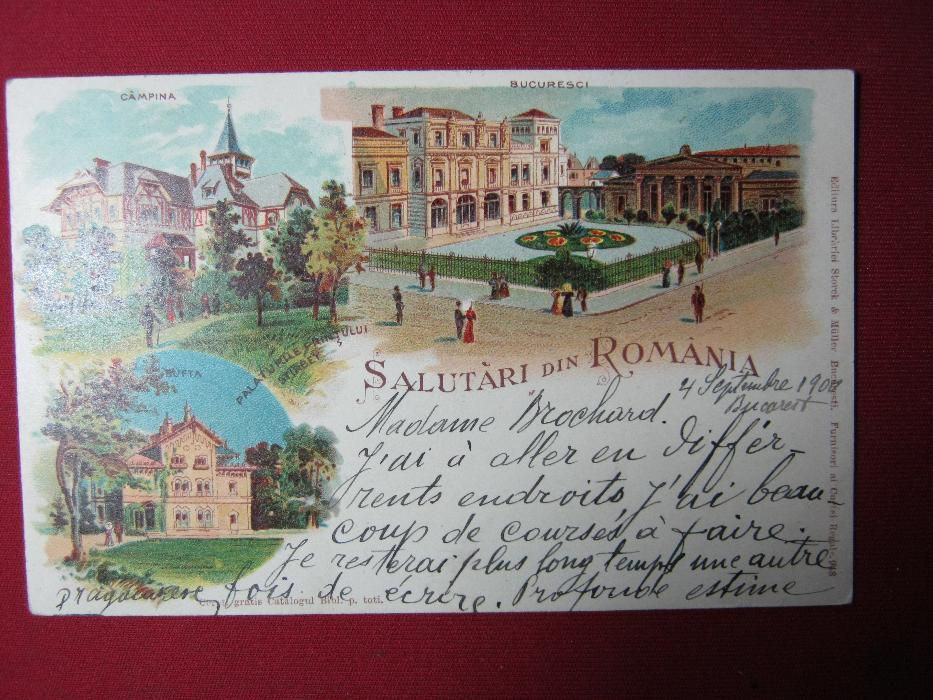 Ilustrata veche/Carte Postala/Litografie.BUCURESCI ,1900.