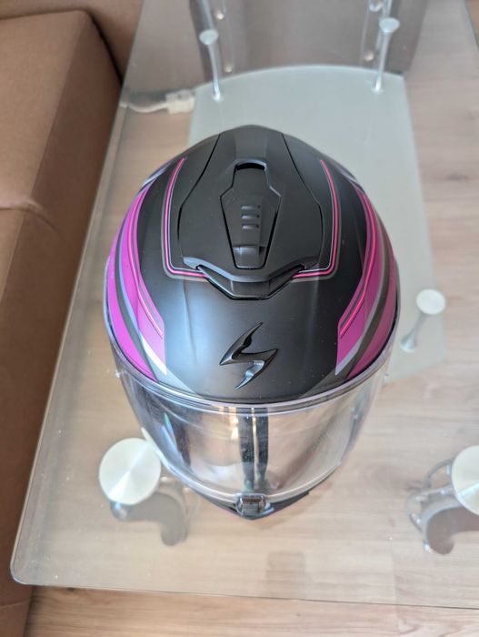 Каска Scorpion EXO-1400 AIR GAIA Matt Black Pink – Чисто Нова!
