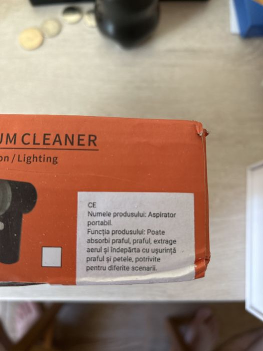 Aspirator auto portabil fara fir