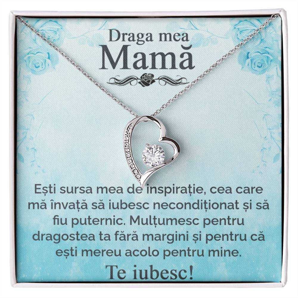 Cadou pentru Mama, Colier Argint cu Pietre Zirconia, Mesaj Emotionant
