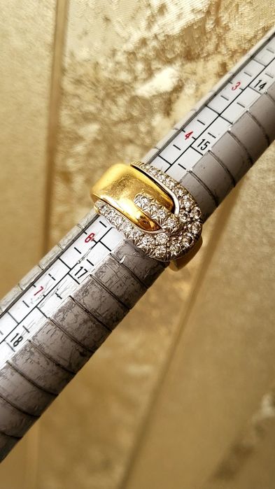 Inel din aur 18K cu diamante naturale – mărimea 50, gramaj 10,99 gr