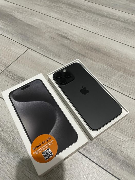 Vând/Schimb iPhone 15 Pro Max, 256GB, Full box.